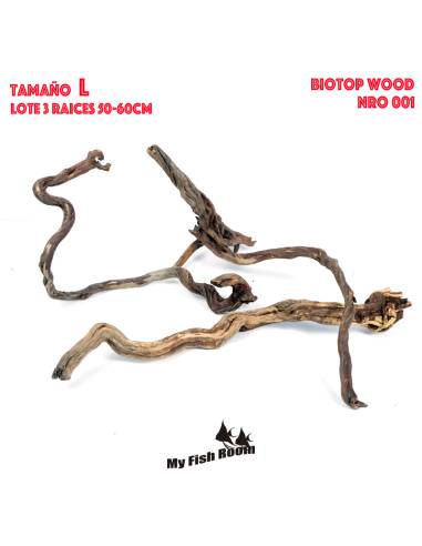 Biotop Wood "L" lote 3 raíces nro001 - Tronco natural para acuarios