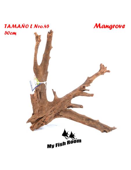 Tronco natural para acuarios Mangrove L pieza única seleccionada y fotografiada