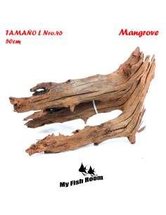 Tronco natural para acuarios Mangrove L pieza única seleccionada y fotografiada