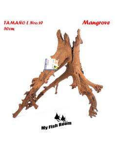 Tronco natural para acuarios Mangrove L pieza única seleccionada y fotografiada