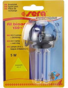 Bombilla UV-C 5 W + anillo de junta SERA para filtro exterior Bioactive 130 uv