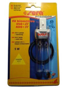 Bombilla UV-C 5 W + anillo de junta SERA para filtro exterior Bioactive 250+UV, 400+UV