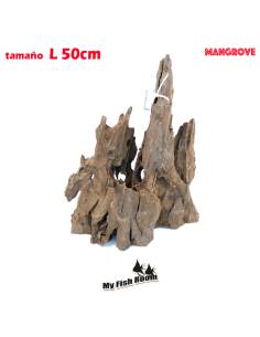 Tronco natural para acuarios Mangrove L pieza única seleccionada y fotografiada