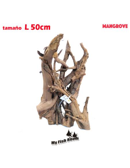 Tronco natural para acuarios Mangrove L pieza única seleccionada y fotografiada
