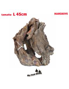 Tronco natural para acuarios Mangrove L pieza única seleccionada y fotografiada