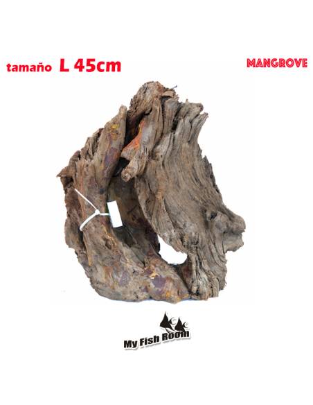 Tronco natural para acuarios Mangrove L pieza única seleccionada y fotografiada
