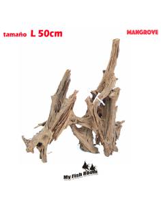 Tronco natural para acuarios Mangrove L pieza única seleccionada y fotografiada
