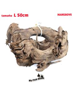 Tronco natural para acuarios Mangrove L pieza única seleccionada y fotografiada