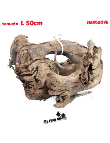 Tronco natural para acuarios Mangrove L pieza única seleccionada y fotografiada