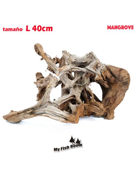 Tronco natural para acuarios Mangrove L pieza única seleccionada y fotografiada