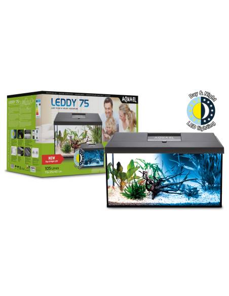 Acuario set Leddy 75 Aquael con iluminación LED, filtro y termocalentador