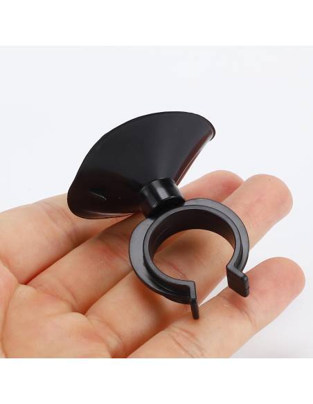 Ventosas clip negras 2 unidades por blister 16mm Prodac