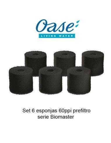 Set 6 esponjas 60ppi prefiltro serie Biomaster