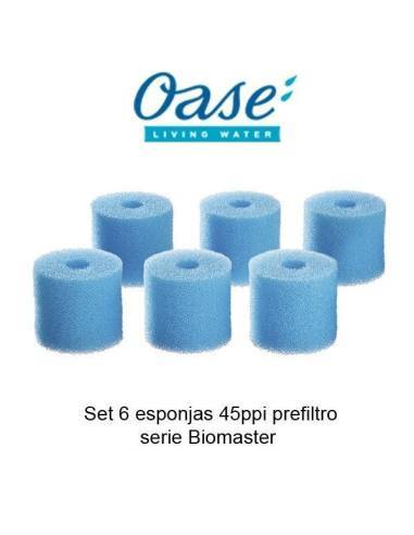 Set 6 esponjas 45ppi prefiltro serie Biomaster