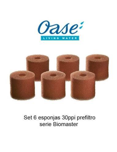 Set 6 esponjas 30ppi prefiltro serie Biomaster