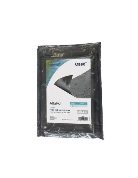 Lona AlfaFol negro pre-cortada grosor 0.5mm / dimensiones 6 x 4m OASE