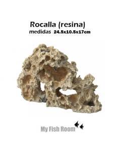 Decoración para acuarios hecha en resina. Recreación de Roca Rocalla
