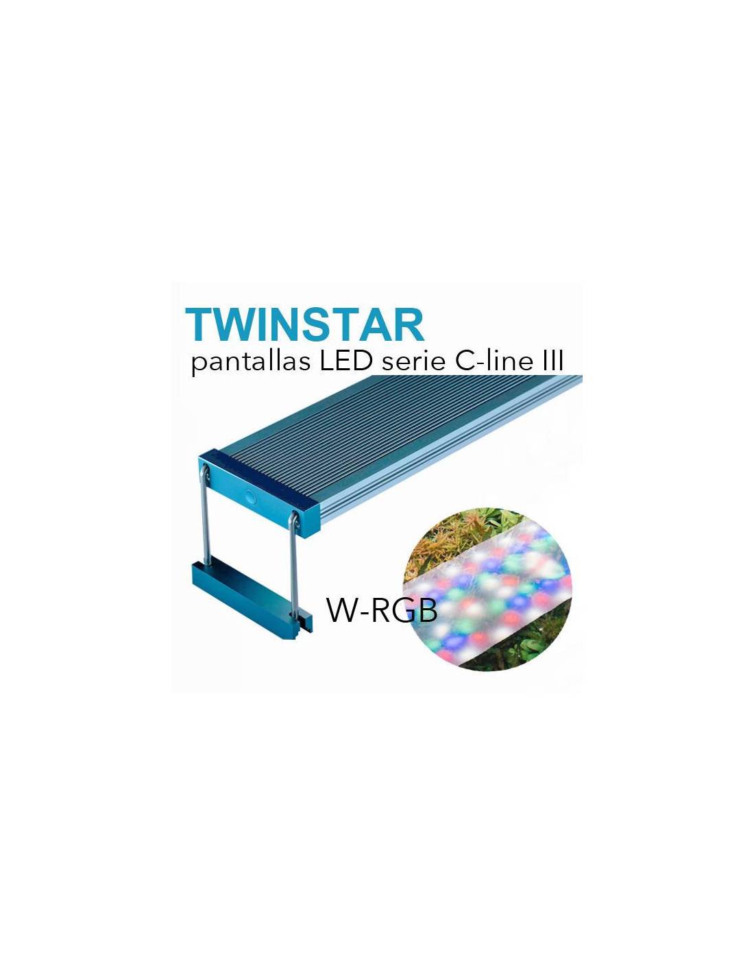 Pantalla de LED Eco Sirius de 120 cm. Luz Azul y blanca. Ideal para  acuarios de 240/300 litros.