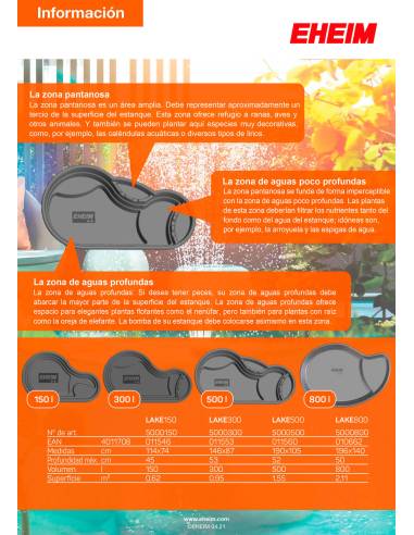 Estanque prefabricado 150 litros forma orgánica - EHEIM LAKE150