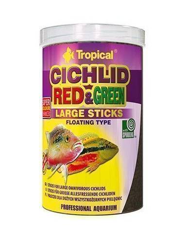 Tropical CICHLID RED & GREEN large sticks