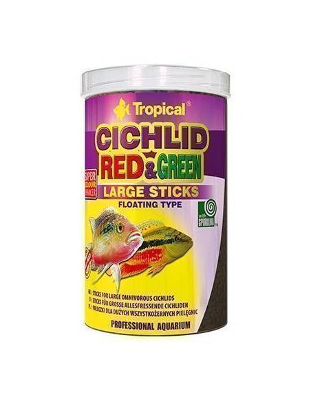 Tropical CICHLID RED & GREEN large sticks