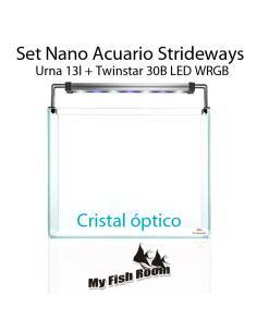 Set Nano Acuario / Gambario Strideways 13 litros + Twinstar 30B WRGB
