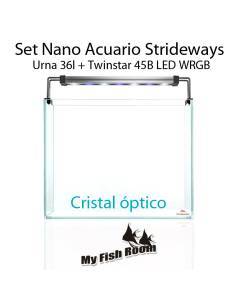Set Nano Acuario / Gambario Strideways 36 litros + Twinstar 45B WRGB