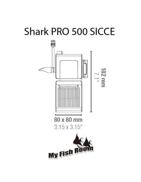 Filtro interior para acuarios SICCE Shark PRO 500 litros hora