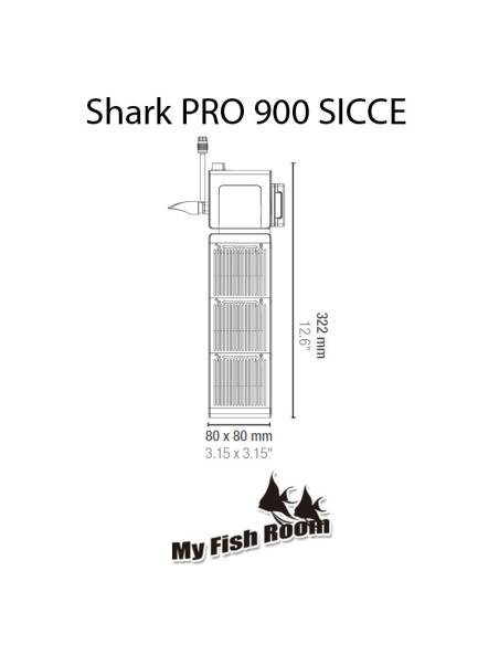 Filtro interior para acuarios SICCE Shark PRO 900 litros hora