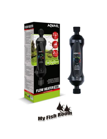 Termocalentadore exterior electrónico regulable para acuarios Aquael Flow Heater 500 vatios