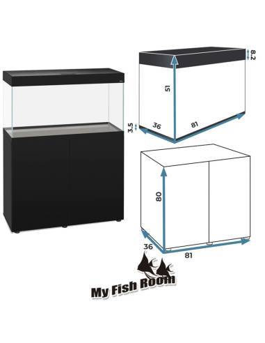 Conjunto de Acuario OPTI SET 125 Aquael color negro 2.0