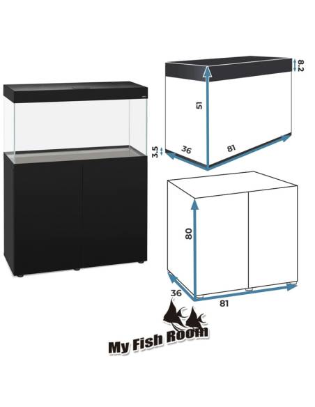 Conjunto de Acuario OPTI SET 125 Aquael color negro 2.0