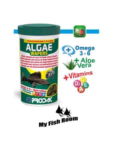 Prodac Algae Wafer pastillas vegetales para peces de fondo como Loricaridos