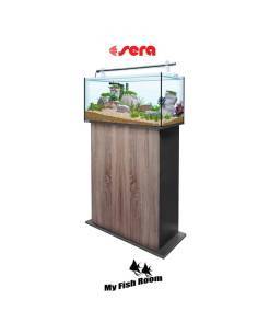 SERA AquaTank 128L set con mesa "Walnut" 80cm