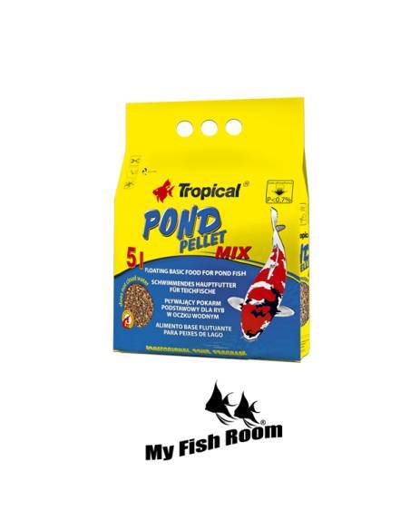 Pond Pellet Mix Tropical 5 litros / 650gr - alimento para peces de agua fría