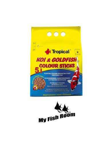 Tropical Koi & Goldfish Colour Sticks 5 litros / 400gr - alimento para peces KOI