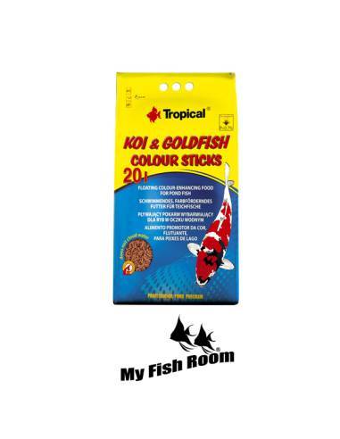 Tropical Koi & Goldfish Colour Sticks 20 litros / 1600gr - alimento para peces KOI