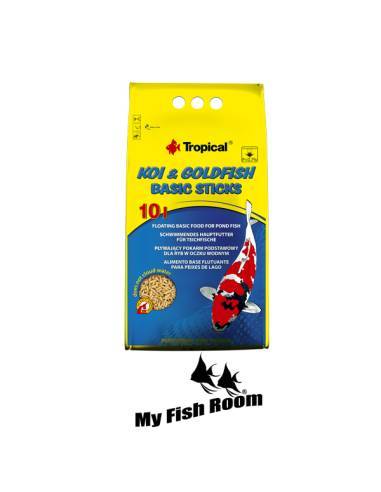 Tropical Koi & Goldfish Basic Sticks 10 litros / 800gr - alimento para peces KOI