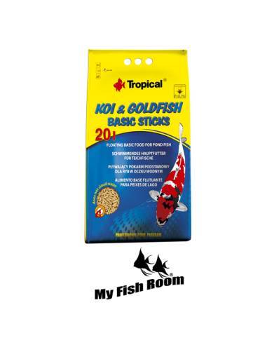 Tropical Koi & Goldfish Basic Sticks 20 litros / 1600gr - alimento para peces KOI