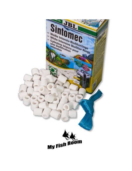 Sintomec JBL, Canutillos biológicos de vidrio sinterizado para filtros de acuario para degradar sustancias nocivas (460g)
