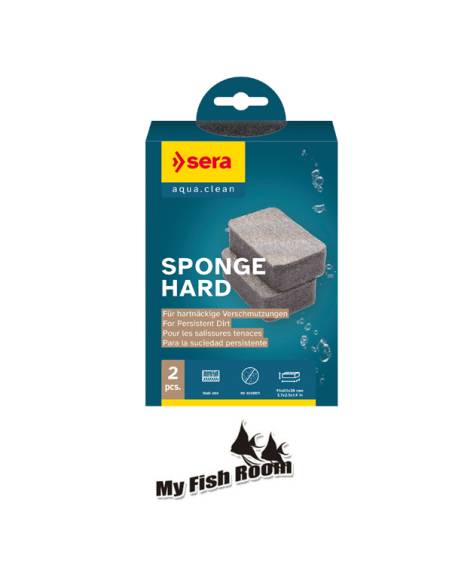 SERA sponge hard es una esponja para la limpieza de dos caras para la eliminación de algas incrustadas de los cristales u otros