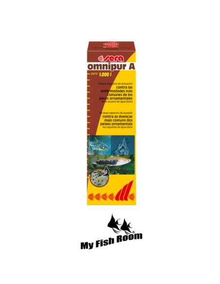 Omnipur A de la marca SERA 50ml es un tratamiento contra de amplio espectro las enfermedades más comunes de los peces ornamental