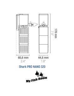 Shark PRO NANO 320 SICCE filtro interior para acuarios y terrarios 2
