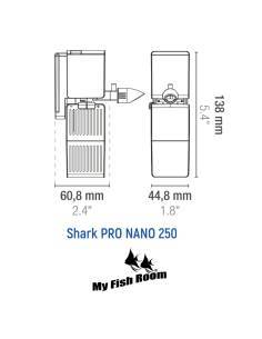Shark PRO NANO 250 SICCE filtro interior para acuarios y terrarios 2