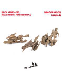 Dragon Wood tronco tamaño S  PACK ahorro 3 piezas para recrear acuarios naturales como biotopos o proyectos de aquascaping