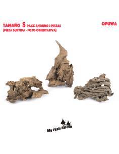 Troncos para acuarios Opuwa "S"  pack 3 unidades