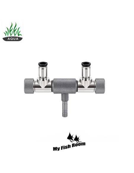 Regulador CO2 salida doble toma rápida Week Aqua