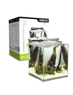 Set completo Acuario 49l  Aquael Fish&Shrimp set Duo 35 color blanco