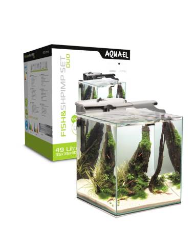 Acuario 49l  Aquael Fish&Shrimp set Duo 35 color blanco