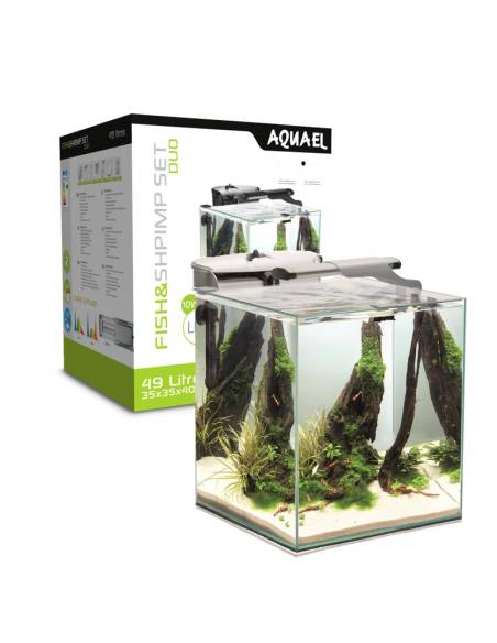 Set completo Acuario 49l  Aquael Fish&Shrimp set Duo 35 color blanco